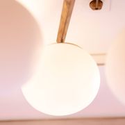 Lustre en laiton et opaline