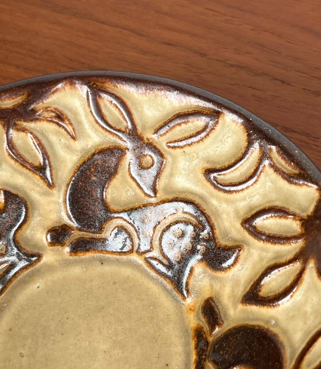 Bols et porte-bougie en poterie d'atelier danoise du milieu du siècle moderne de Michael Andersen Keramik, années 1960, lot de 3