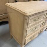 Louis XV style chest of drawers in raw wood