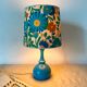 Lampe vintage fleurs années 70