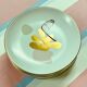 Set of six dessert plates