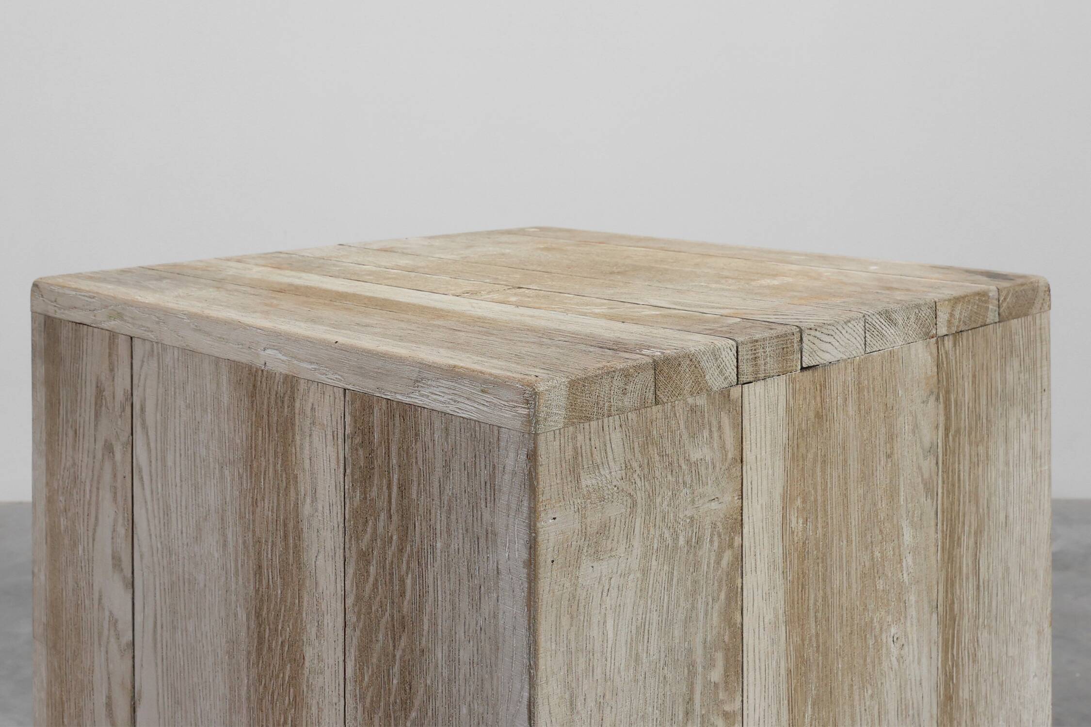 Late 20th century Modern solid oak wood pedestal, Belgium