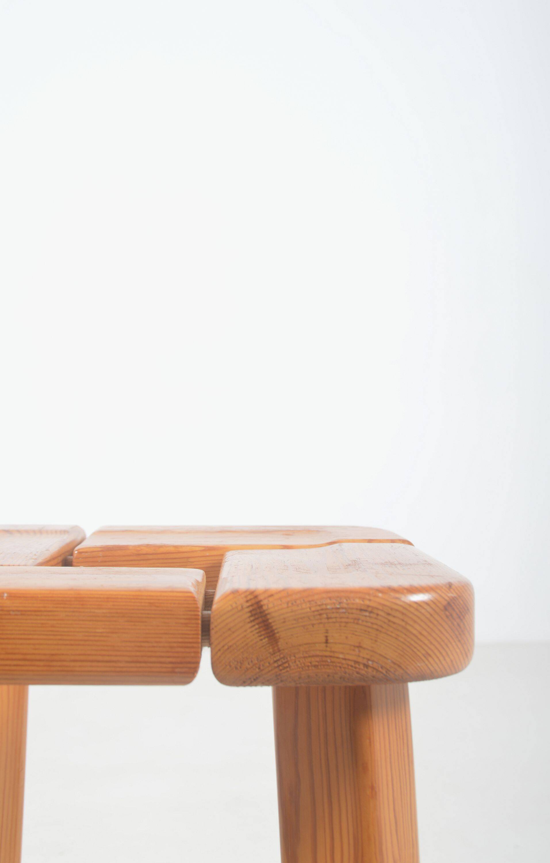 Finnish wooden stool from Finnsauna Lagerholm, 1950s