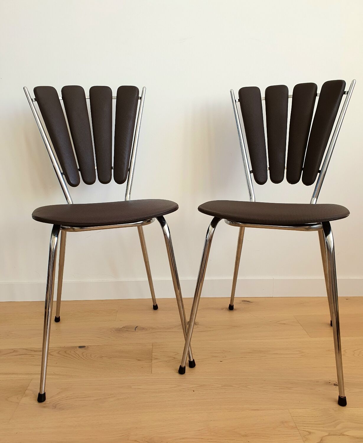 Pair of LeGal vintage petal chairs