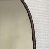 Miroir trapèze irrégulier organique laiton noir minimaliste 90x140cm
