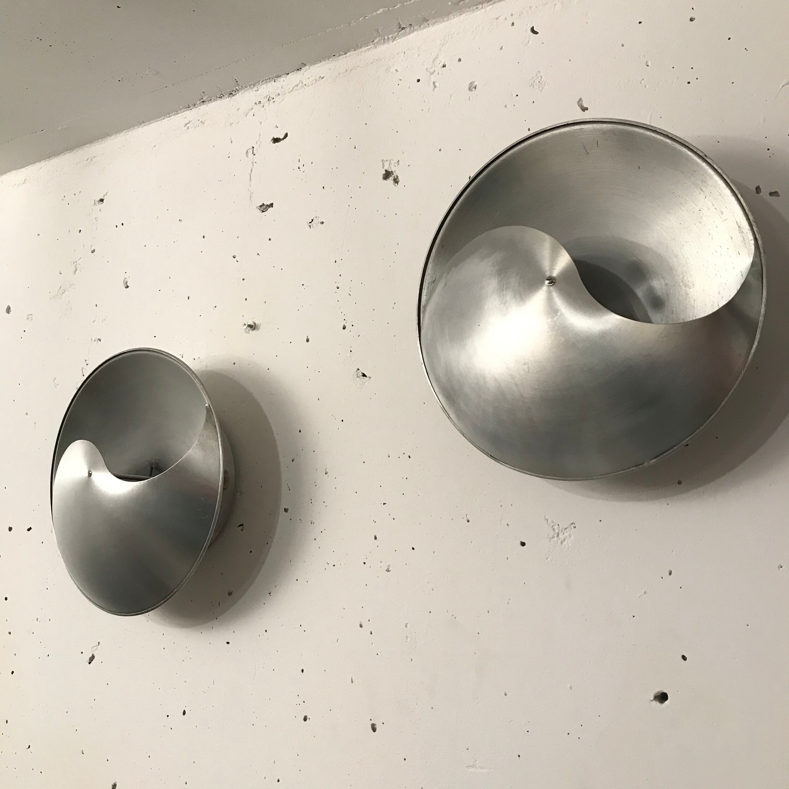 Pair of Appliques Raak model Yin Yang,Hermian Sneyders, 1970