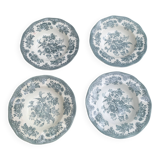 4 soup plates, Asian Pheasants, Enoch Wedgwood, vintage