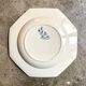 Octagonal hollow plate in white and blue iron earth, "Indiana" service