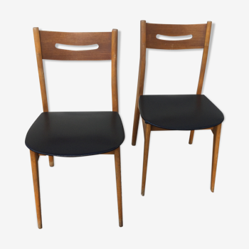 Pair of black scandinavian chairs