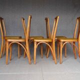 Set of 6 THONET chairs N°732 - 1914 - new canework - Viennese Secession.