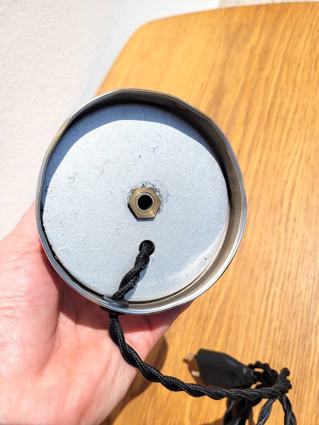 Chrome lamp base and glass balls dlg J. Adnet