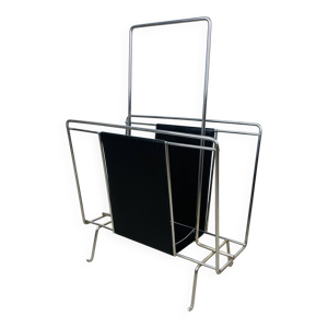 Porte-revues chrome et - cuir