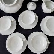 White porcelain tea service from Bavaria Heinrich H&G