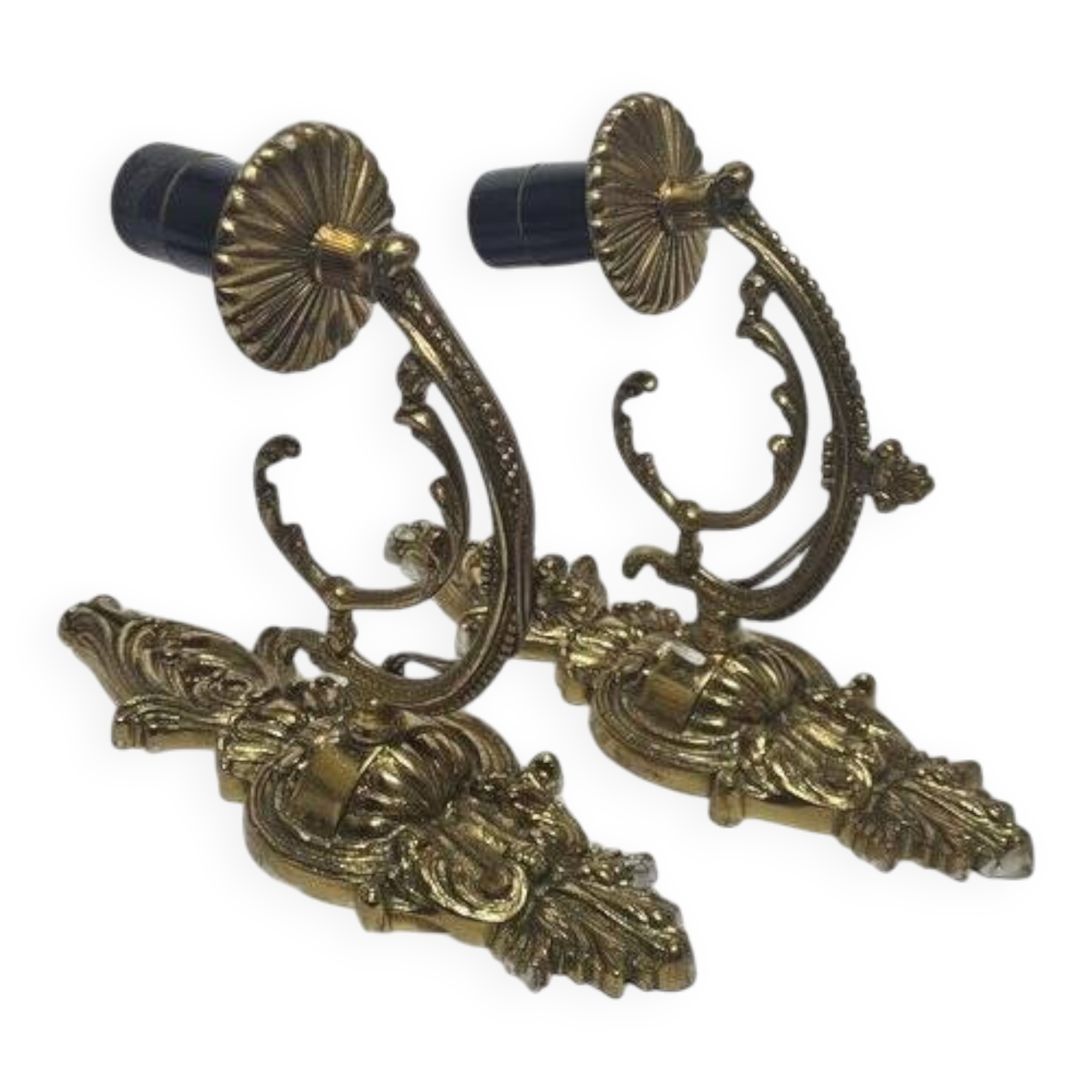 Rococo style sconces, Poland, 1970s, set of 2