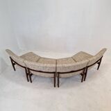 Mid-century round bench in teak Denmark 1960s