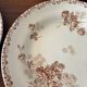 4 antique flat plates from Hte Boulenger et Cie in sepia ironstone, Lucie model.