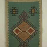 2.6x8 ft- handwoven kilim runner, bed side, indian traditional rug/carpet.