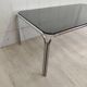 Vintage coffee table chrome and smoked glass