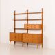 Fredrik A. Kayser teak free standing wall unit for Gustav Bahus, Norway 196