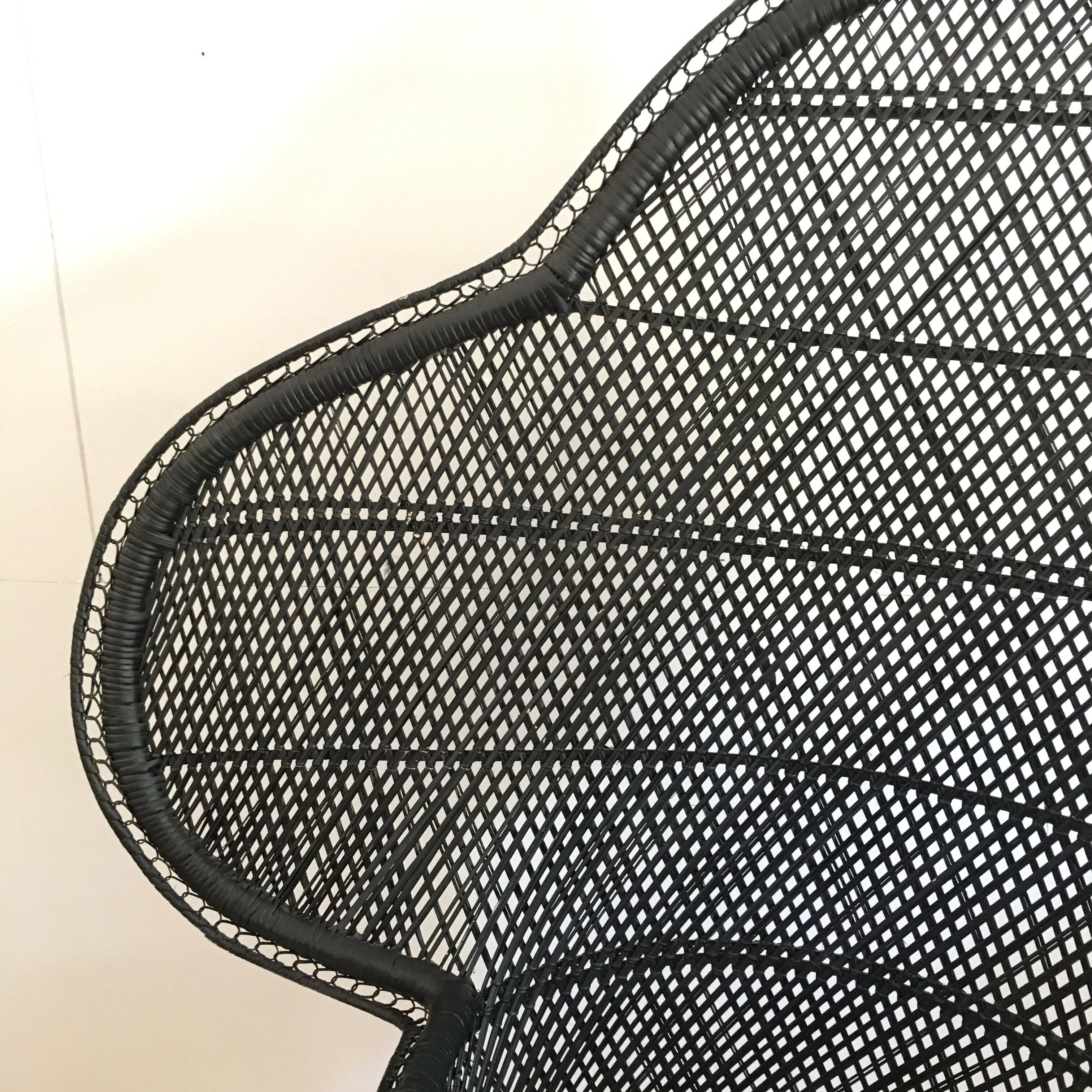 Emmanuelle black Wicker Chair