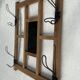 Vintage 1940s modernist mirror coat rack