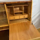 Bureau bibliothèque en teck rétro des années 60 (environ 1960) Un meuble fantastique et polyvalent