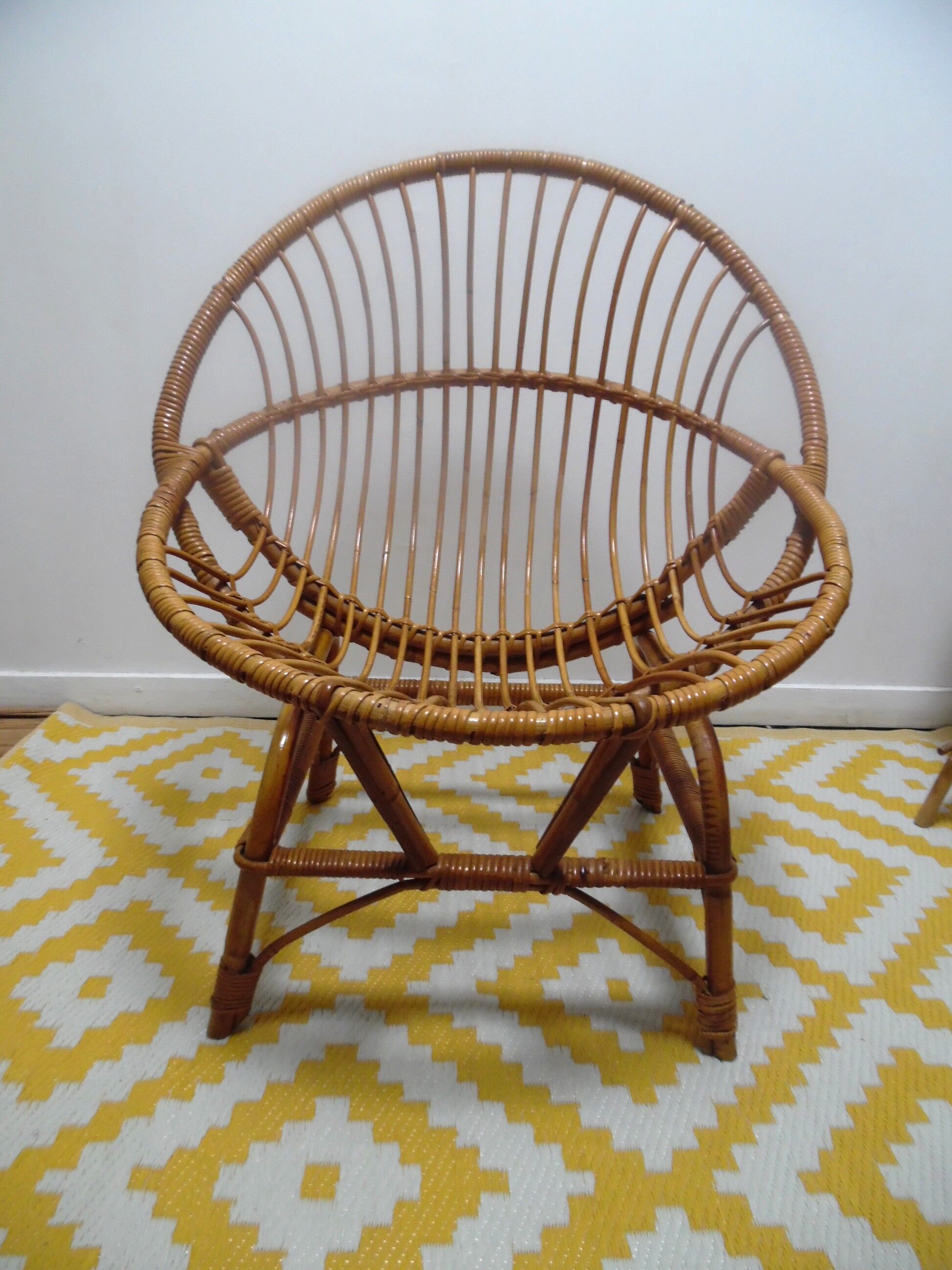 Rattan armchair