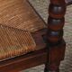 Pair of oak and straw armchairs from the 1940s