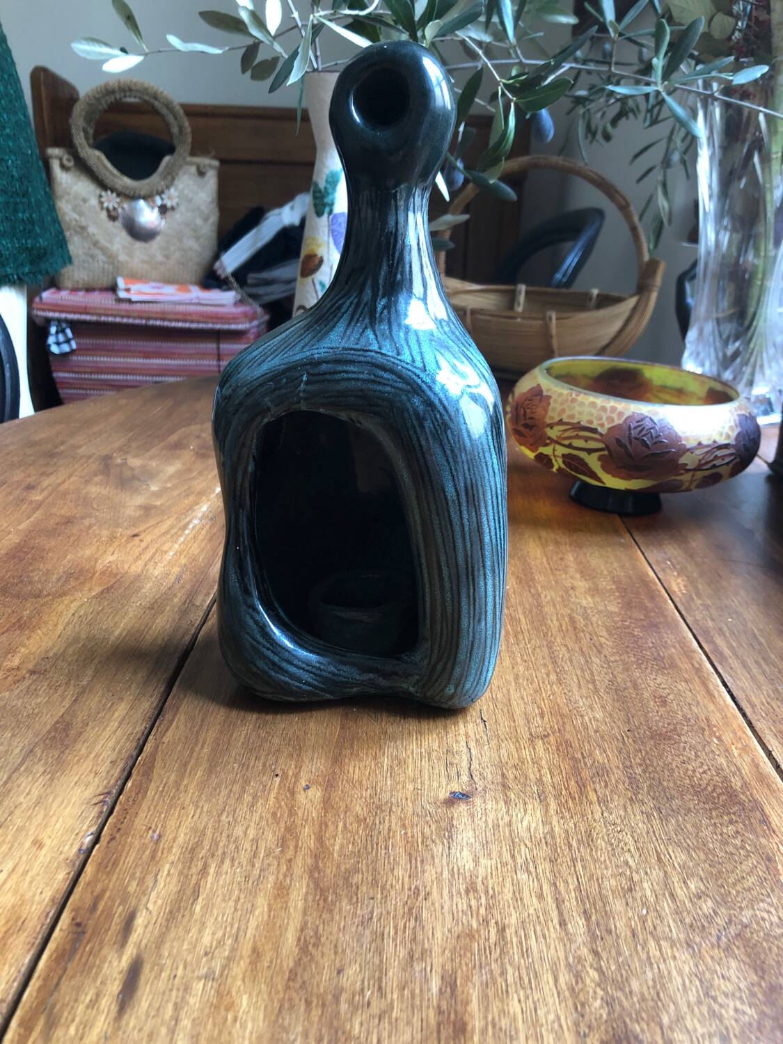 Vintage storm candle holders signed