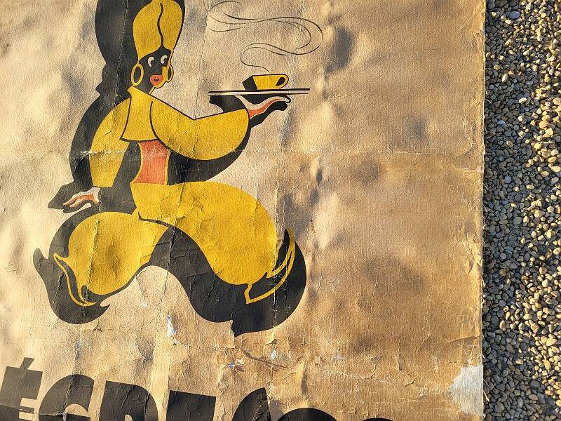 large poster your cafe negresco on canvas