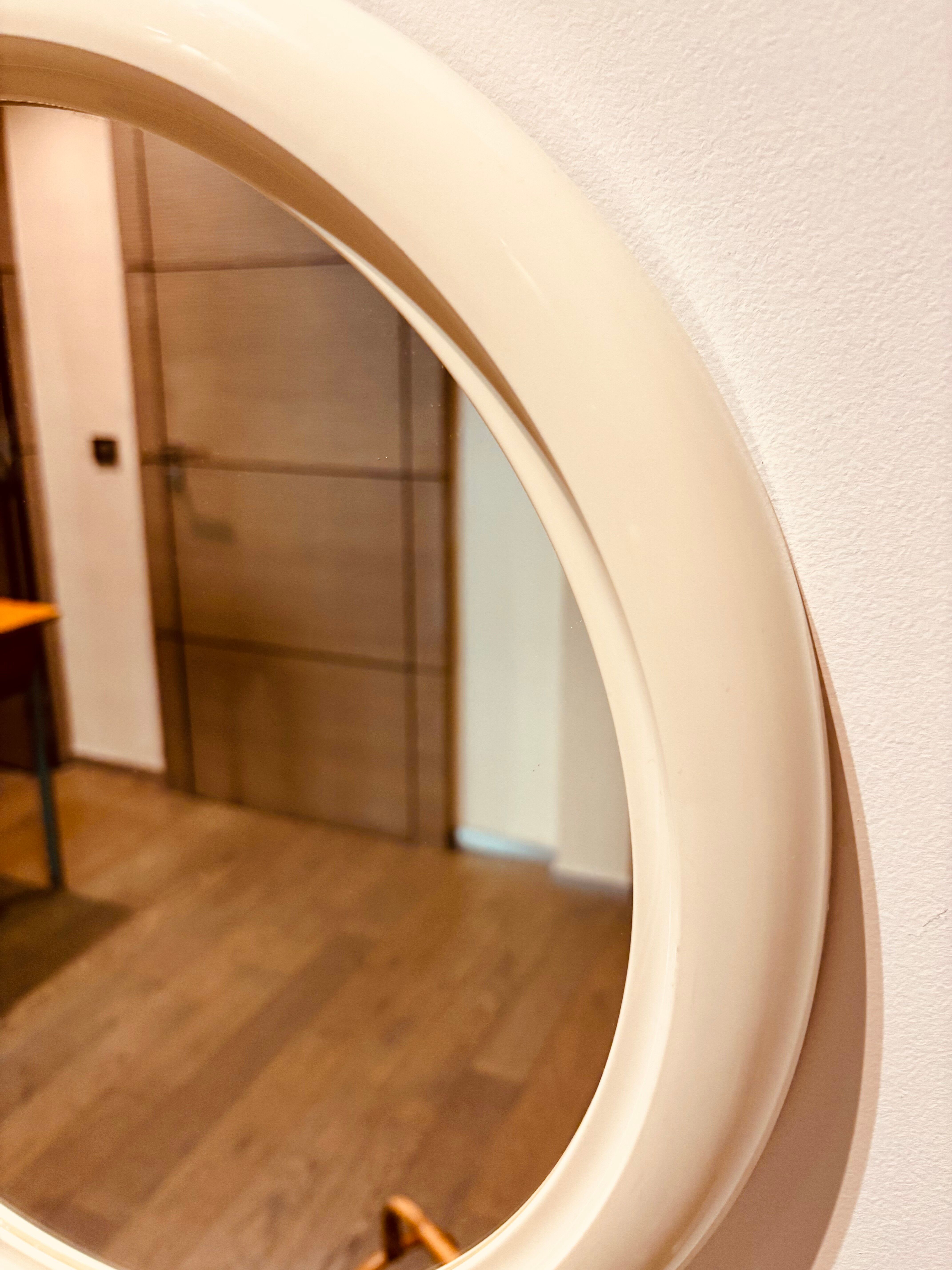 Vintage Space Age round mirror