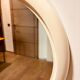 Vintage Space Age round mirror