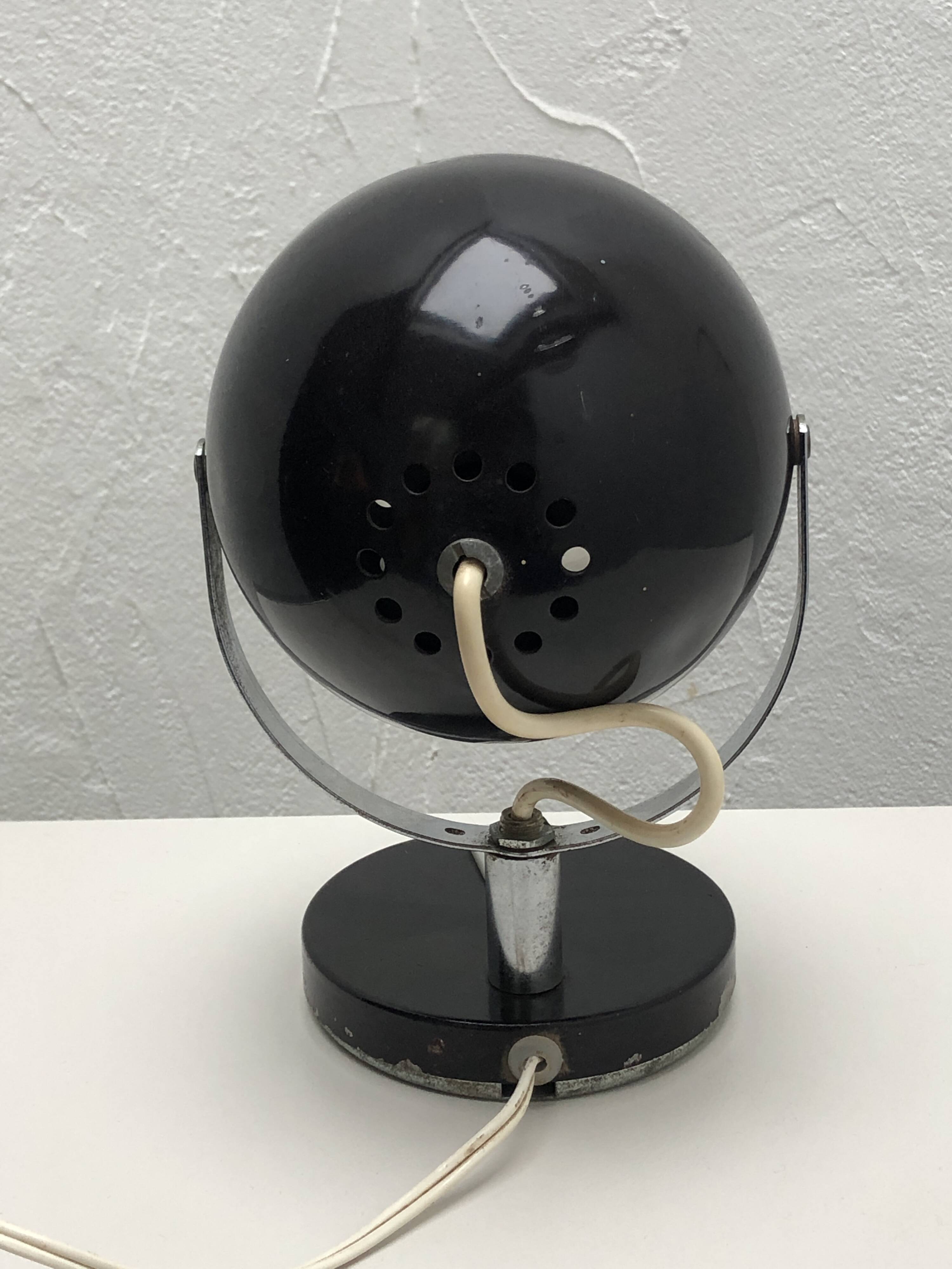 Black table eyeball lamp, 1960/1970