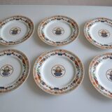 Haviland Limoges porcelain 6 dinner plates "A la corbeille" decor