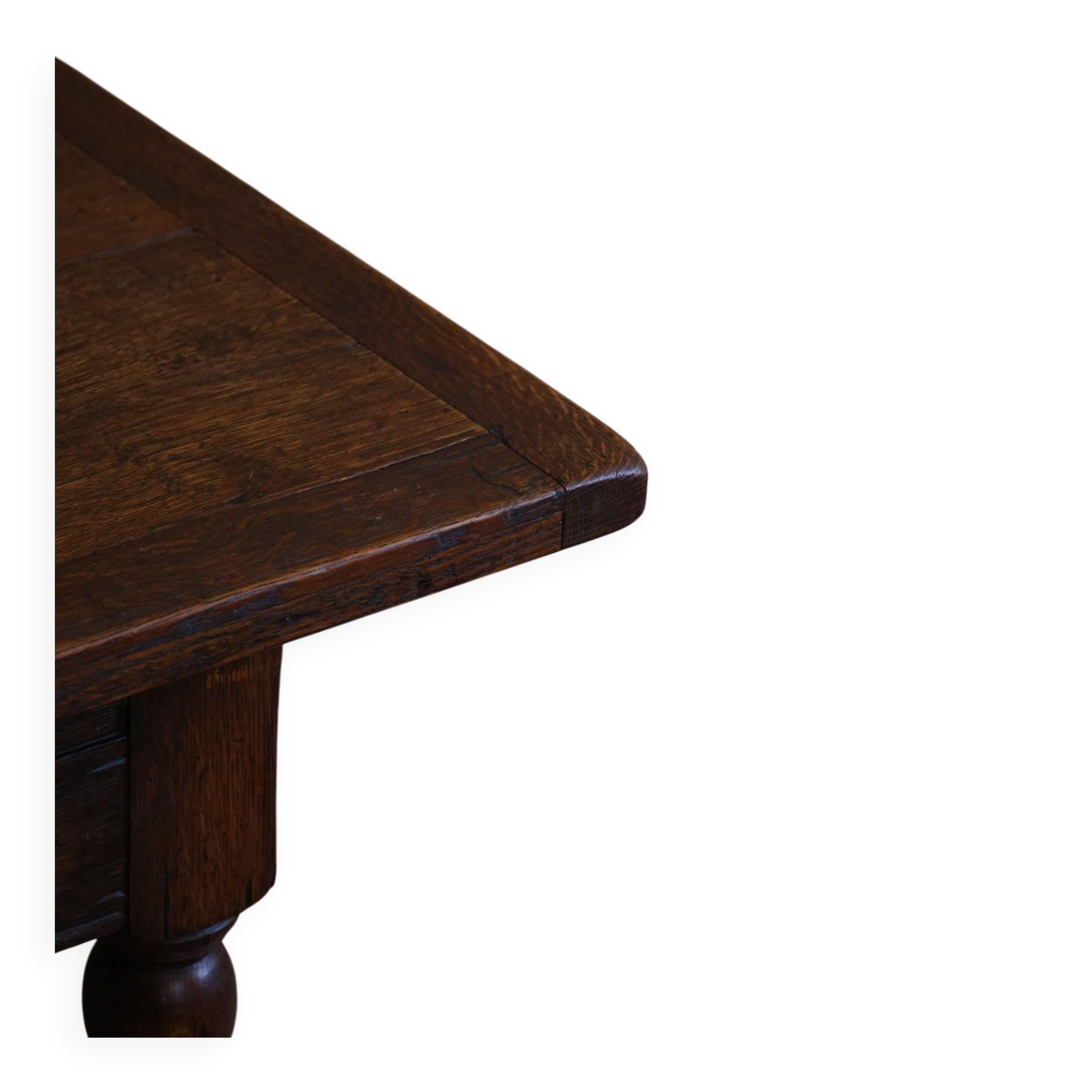 Bureau / Table à manger par ébéniste danois en chêne, style baroque, années 1970