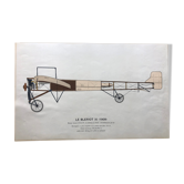 Old aviation poster bleriot ix