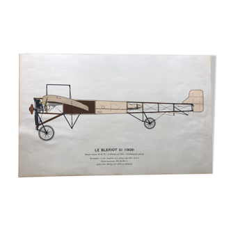 Affiche ancienne d’aviation bleriot ix