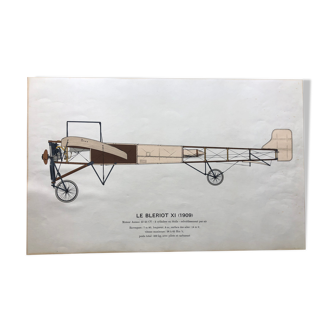 Old aviation poster bleriot ix