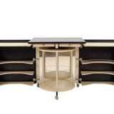 Brutalist bar in ebonized oak, Belgium, 1970