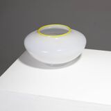 SMALL WHITE GLASS VASE, 1960s