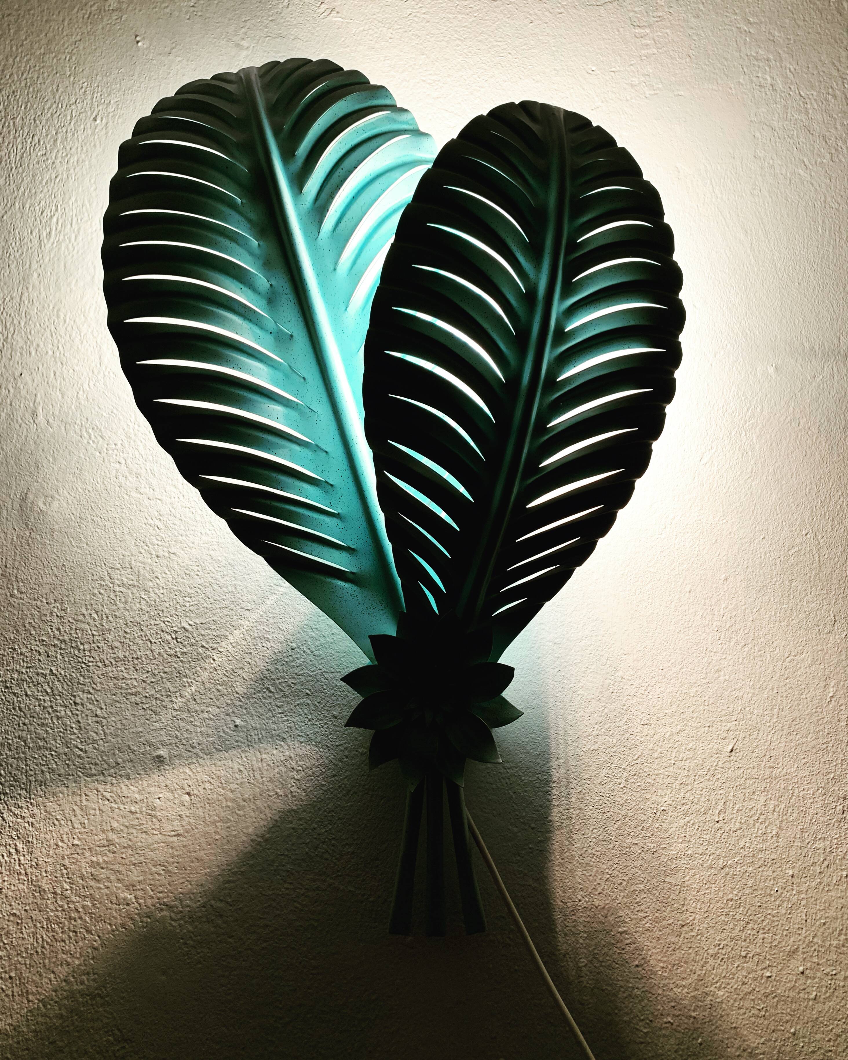 Italian Hollywood Regency Metal Wall Lamp