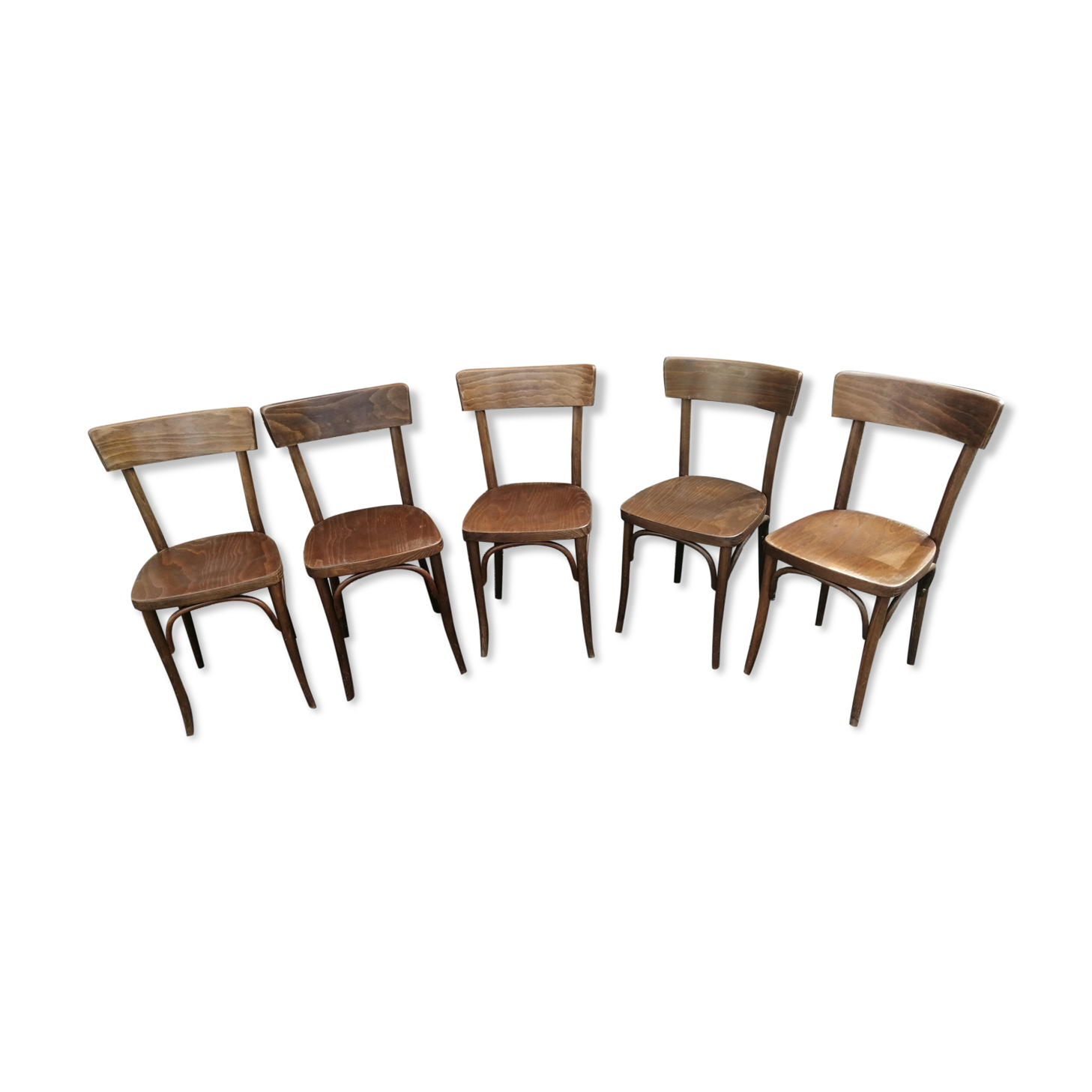 Set of 5 antique Thonet chairs