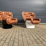 Joe Colombo Elda Longhi chair in cognac leather in new condition!