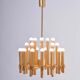 Golden chandelier by Angelo Brotto for Esperia Italia