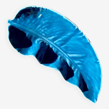 Blue Luneville leaf cup