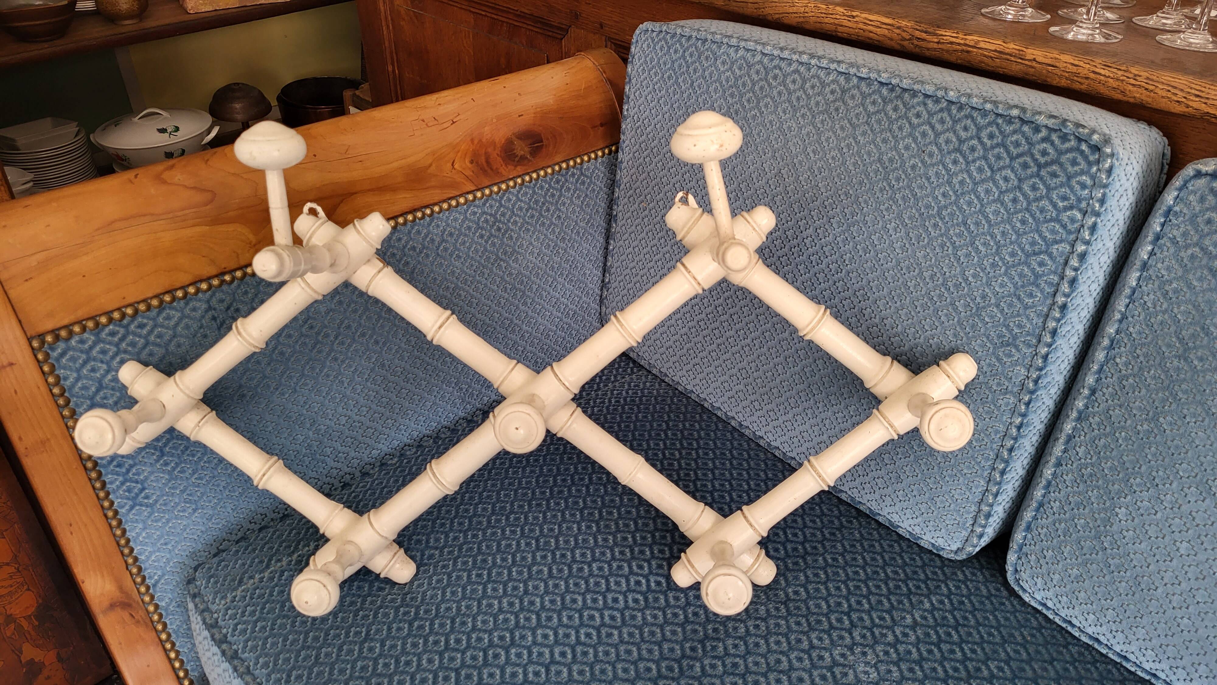 Napoleon III bamboo accordion coat rack 19th century