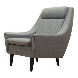 Fauteuil gris, design danois, années 1970, production : Danemark