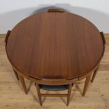 Mid-Century Teak Dining Table & Chairs by Hans Olsen for Frem Røjle, Denmark, 1960s, Set of 5