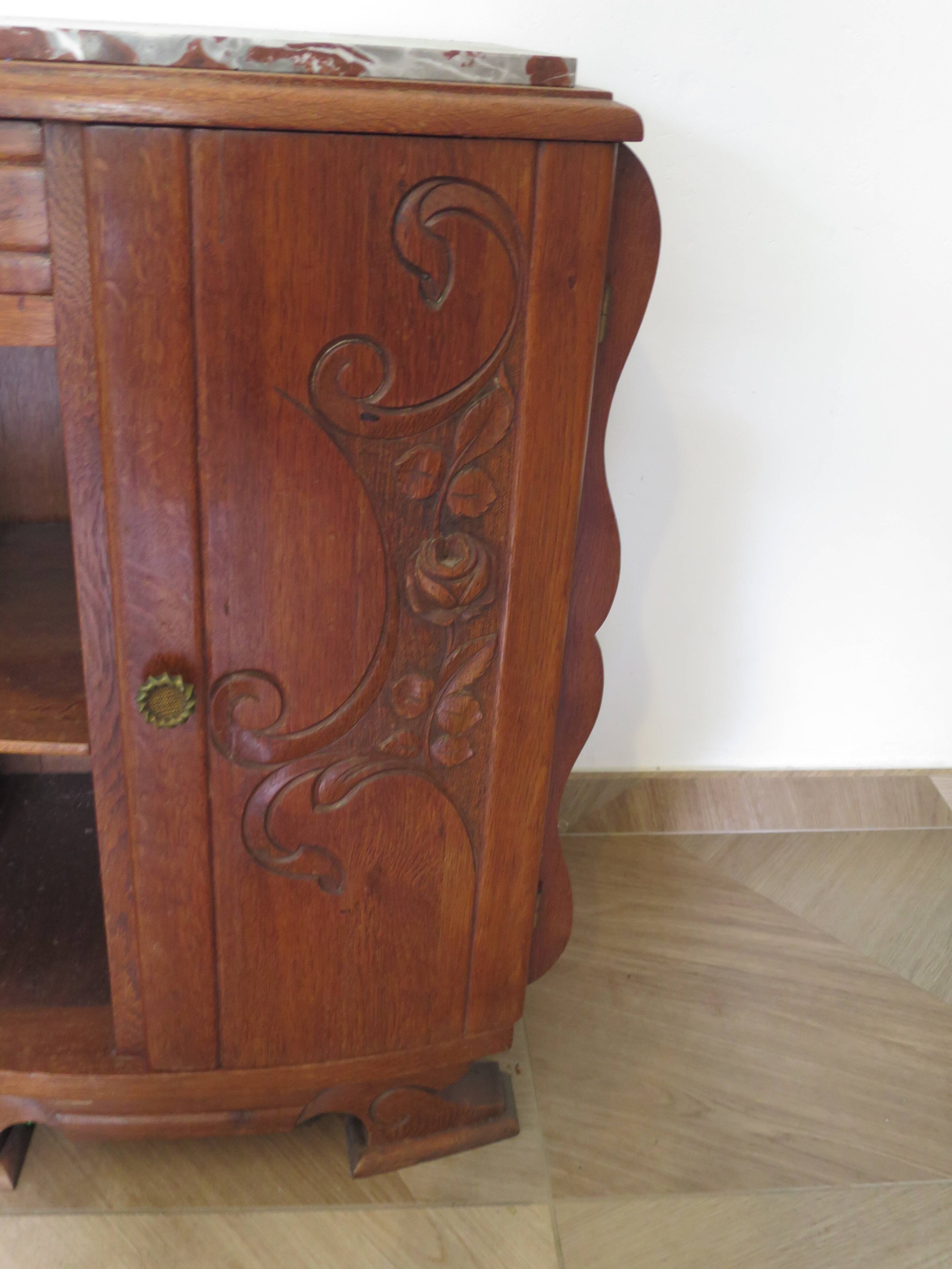 Bedside table - occasional furniture - Art Deco - 1 door - 1930s