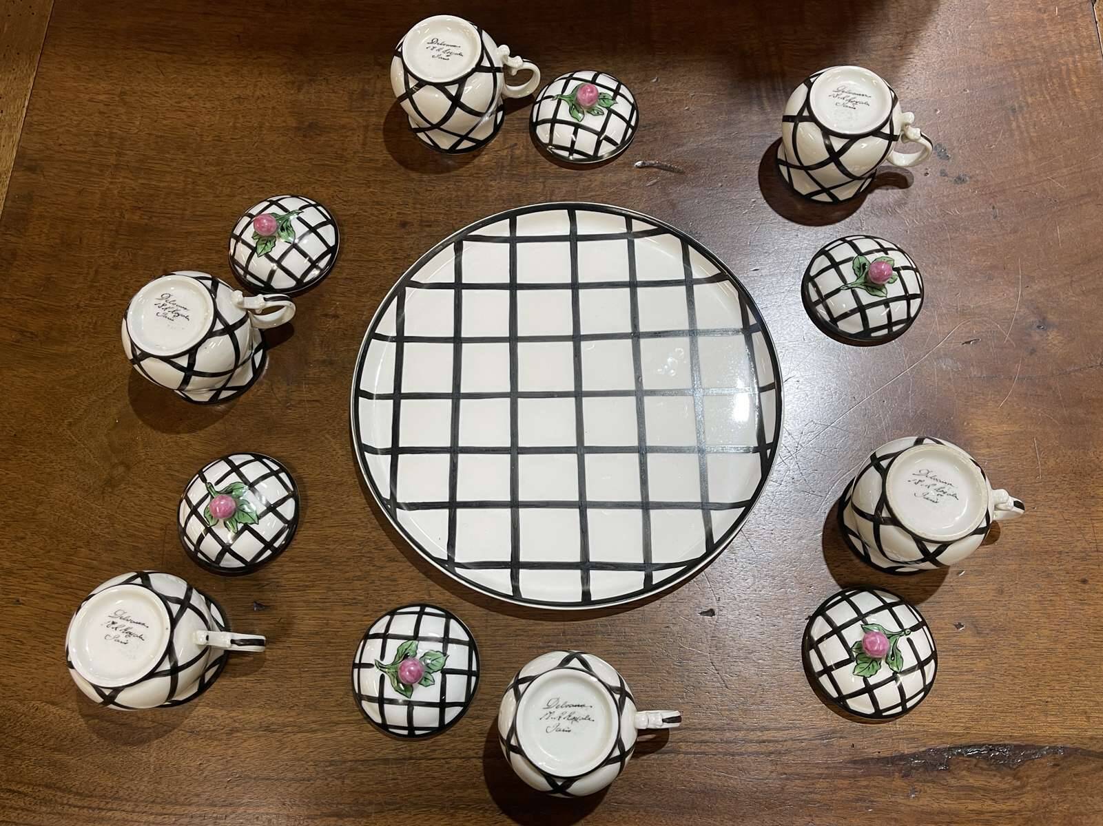 Delvaux porcelain cream service, rue Royale, Paris, late 19th century